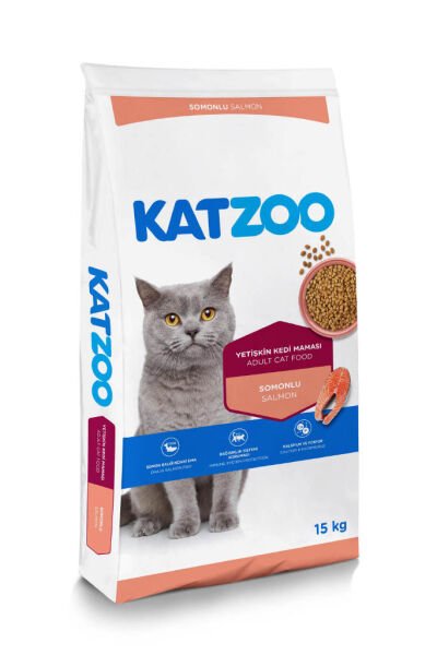 Katzoo Somonlu Yetişkin Kedi Maması 15kg