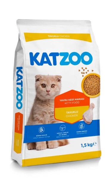 Katzoo Tavuklu Yavru Kedi Maması 1,5kg