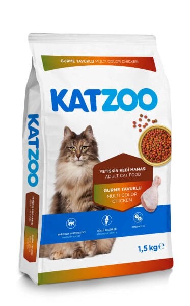 Katzoo Gurme Tavuklu Yetişkin Kedi Maması 1,5kg